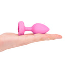 b-Vibe Vibrating Pink Heart Butt Plug – S/M