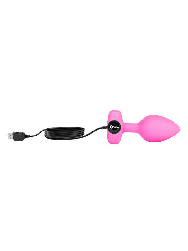 VIBRATING PINK HEART BUTT PLUG – S/M