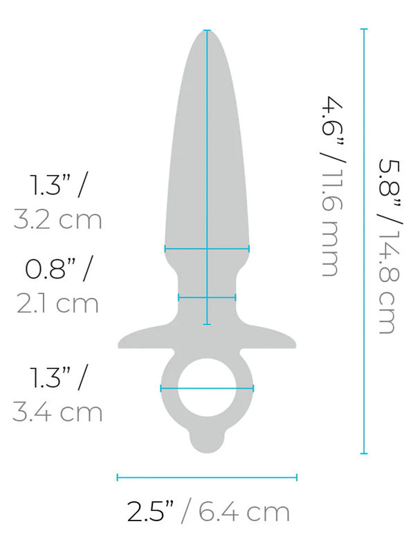 b-Vibe Butties Sleek Tapered Silicone Anal Plug