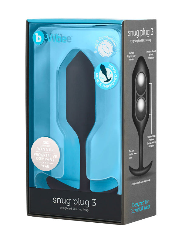 SNUG PLUG 3 LARGE WEIGHTED SILICONE BUTT PLUG