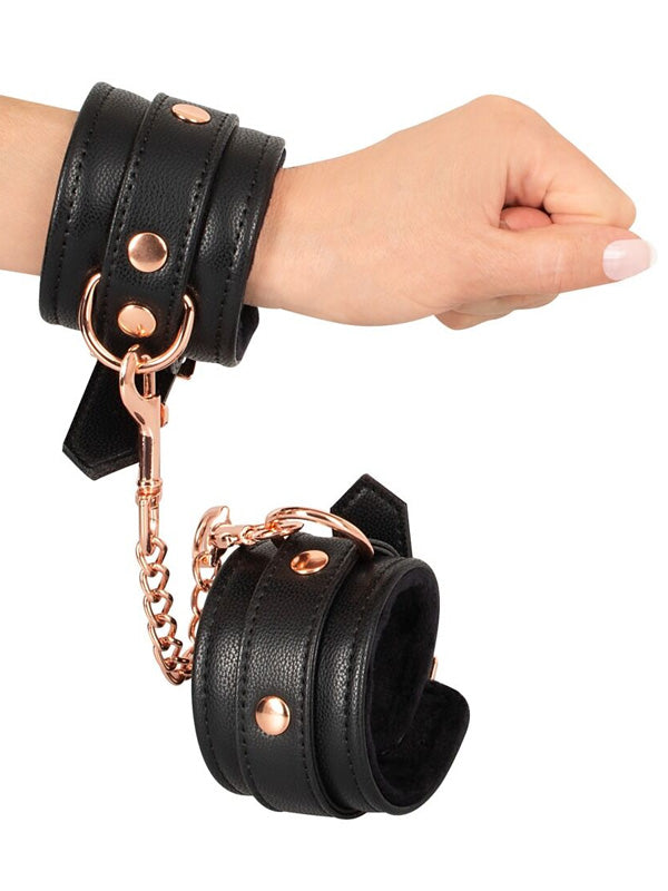 Bad Kitty Black Faux Leather Hand Cuffs