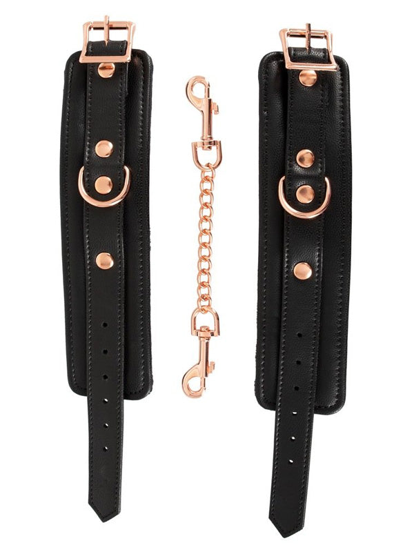 Bad Kitty Black Faux Leather Hand Cuffs