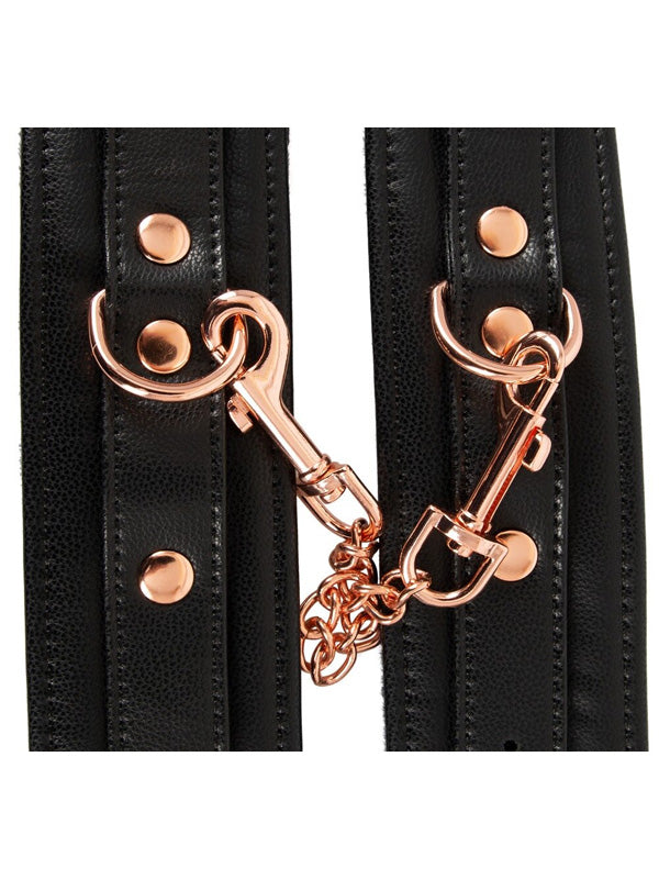 Bad Kitty Black Faux Leather Hand Cuffs