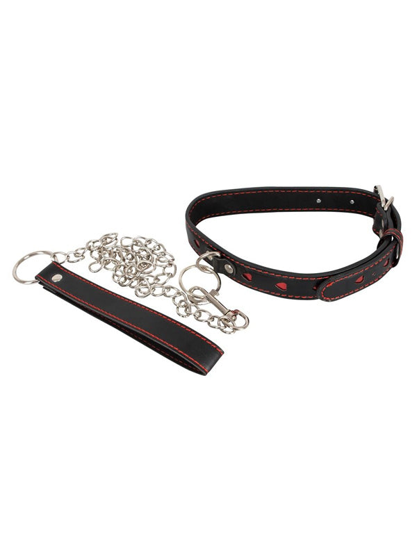 Bad Kitty Black Heart Collar and Leash