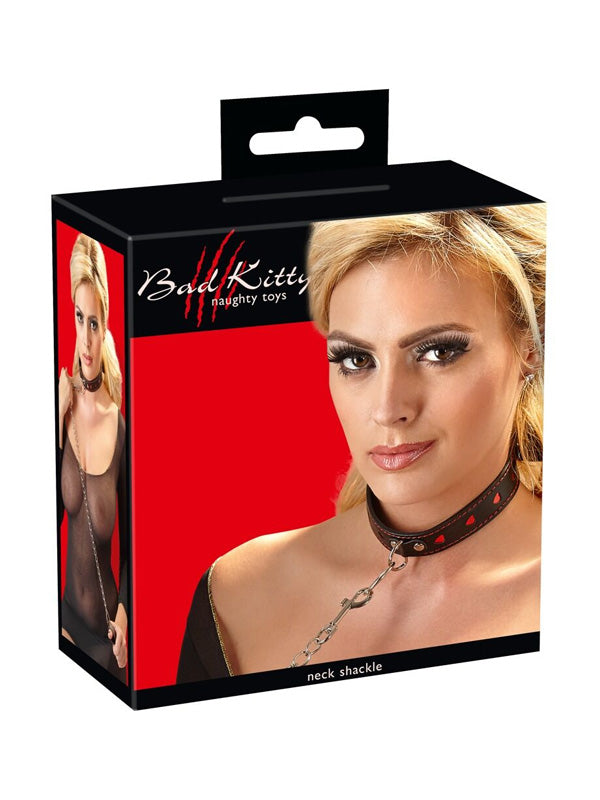 Bad Kitty Black Heart Collar and Leash