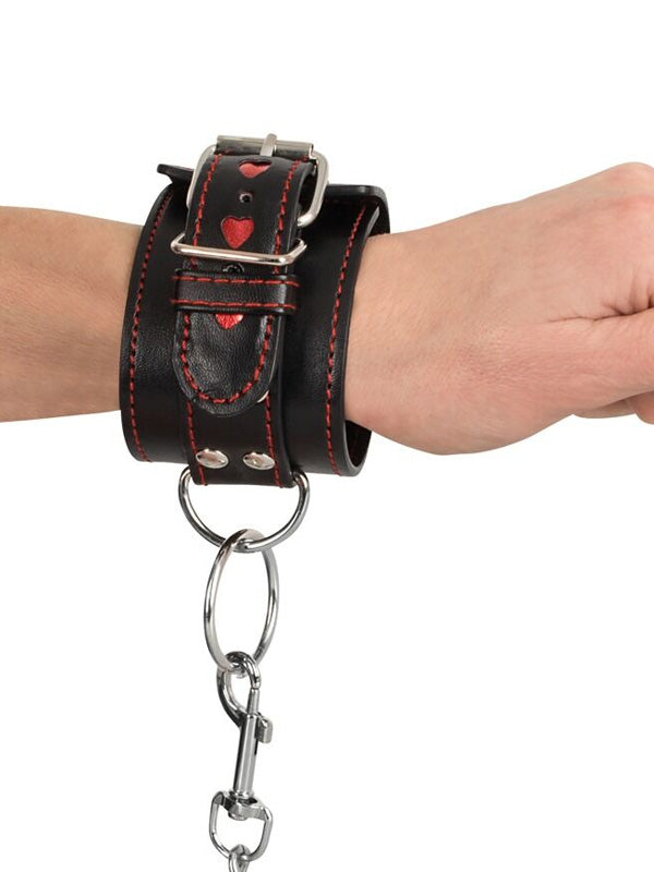 Bad Kitty Black Heart Hand Cuffs