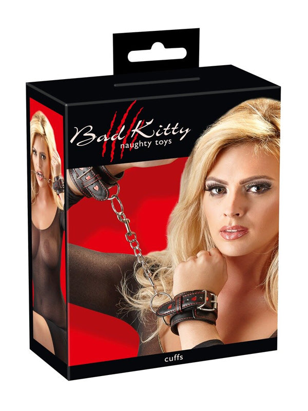 Bad Kitty Black Heart Hand Cuffs