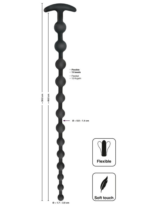 Black Velvets Silicone Anal Beads