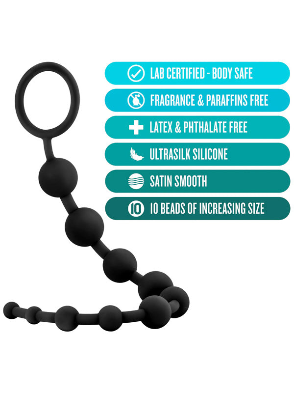 Blush Anal Adventures Platinum Silicone 10 Anal Beads
