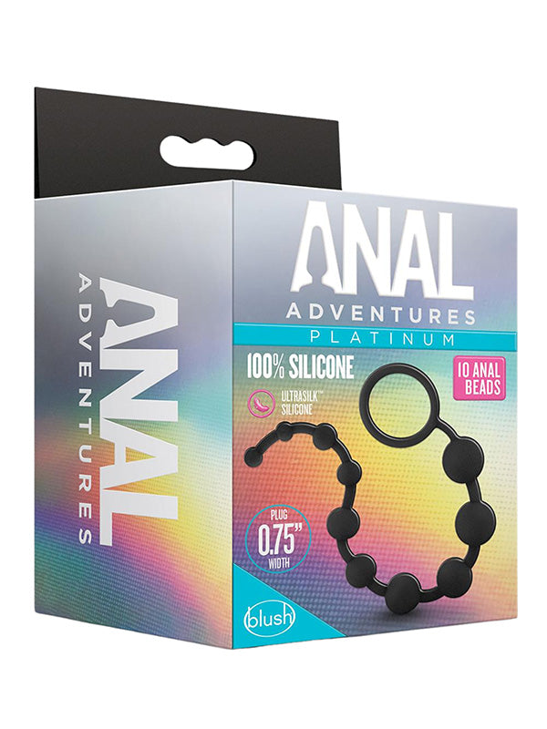 Blush Anal Adventures Platinum Silicone 10 Anal Beads