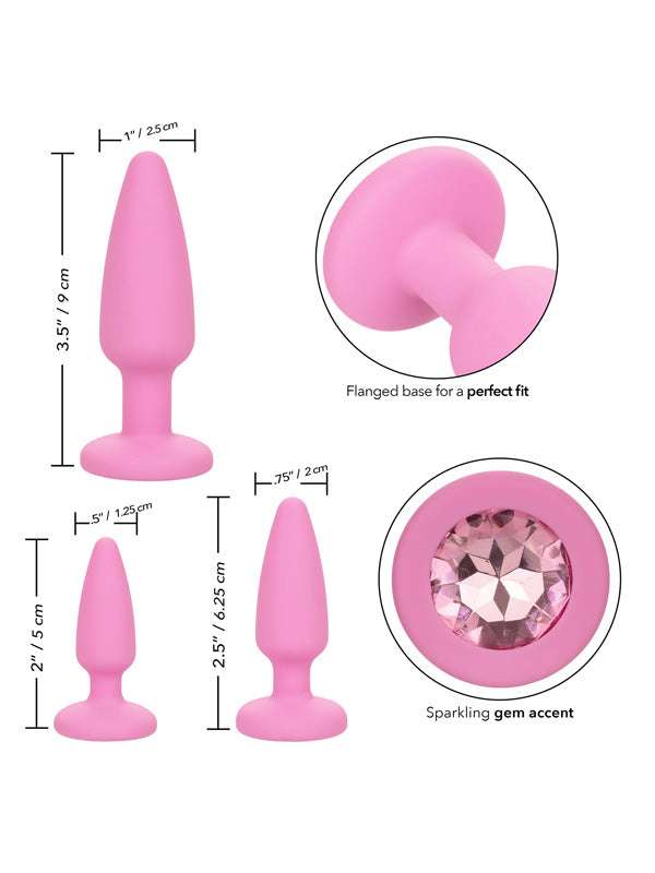 CRYSTAL BOOTY 3-PIECE BUTT PLUG SET