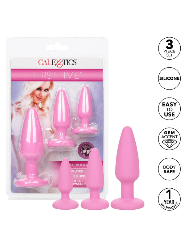 CRYSTAL BOOTY 3-PIECE BUTT PLUG SET