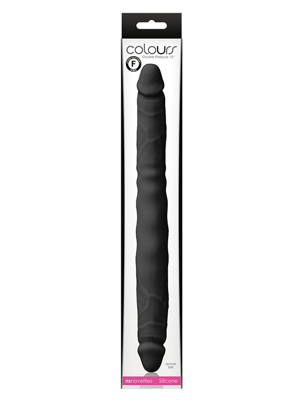 NS Novelties Colours Double Pleasures Black Silicone Double Dildo 30.5 cm