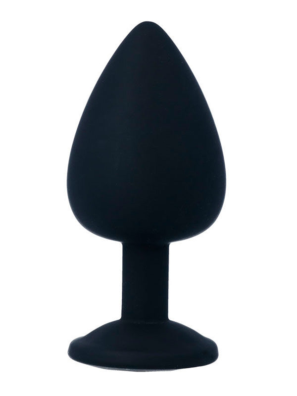Black Intense Shelki large butt plug in cone shape