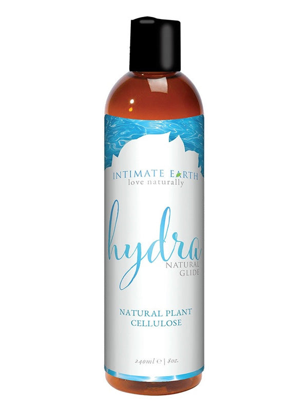 240ml bottle of Intimate Earth Hydra lubricant