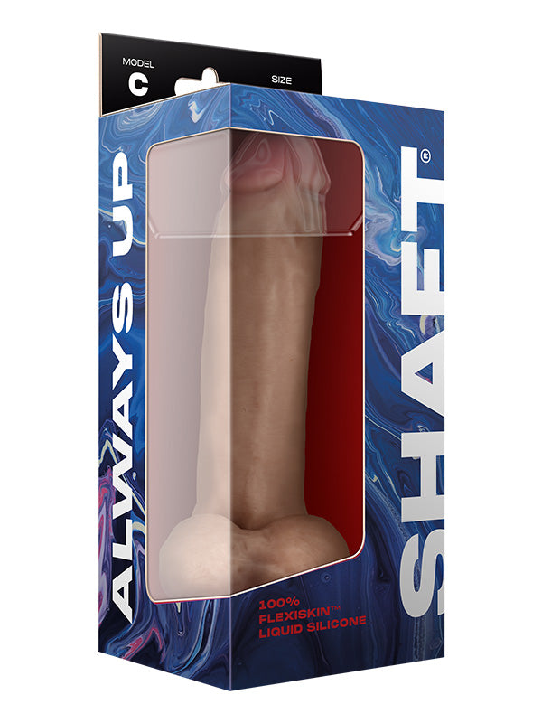 Shaft Model C 9.5 Inch Liquid Silicone Dildo with Balls Pine 24.1 cm
