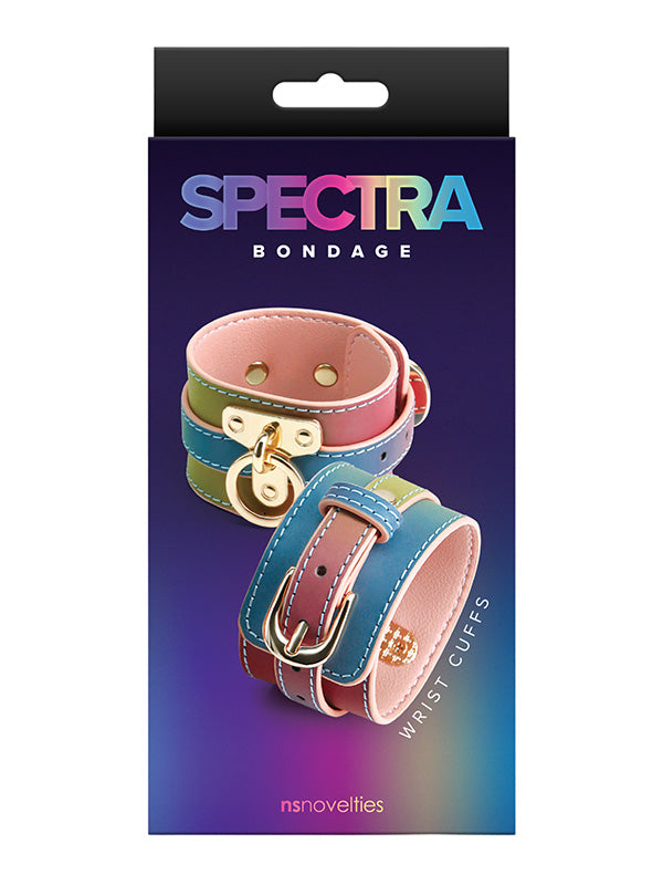 NS Novelties Spectra Bondage Rainbow Wrist Cuffs