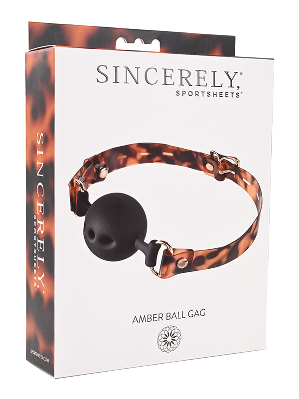 AMBER SILICONE BALL GAG