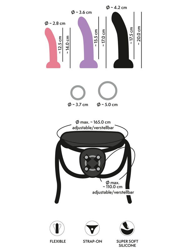 You2Toys Strap-On Set with Harness and Dildos