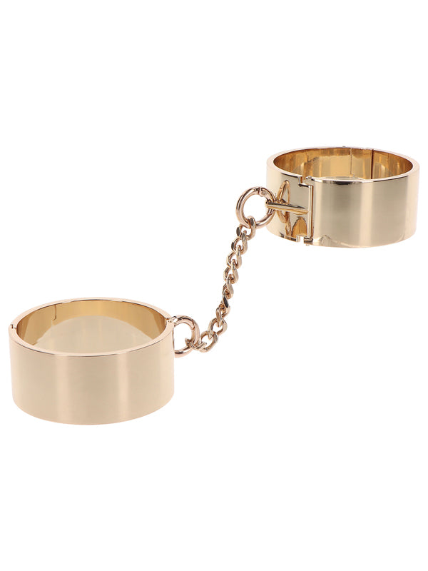 Taboom Slave Gold Metal Wrist Cuffs