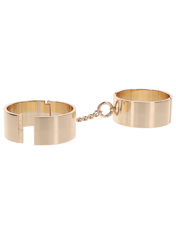 SLAVE GOLD METAL WRIST CUFFS