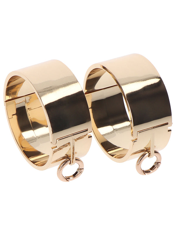 Taboom Slave Gold Metal Wrist Cuffs