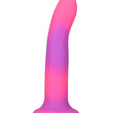 Addiction Rave Glow In The Dark Silicone Dildo 20.32 cm Pink Purple