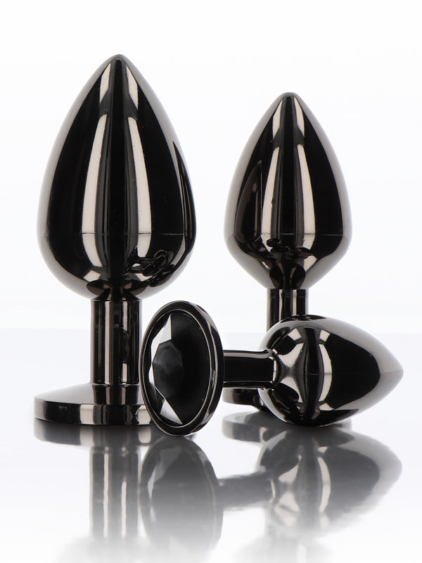Taboom Aluminium Butt Plug With Black Jewel