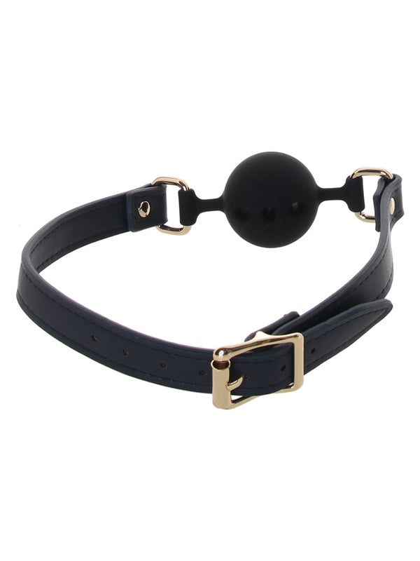 NS Novelties Bondage Couture Blue Silicone Ball Gag