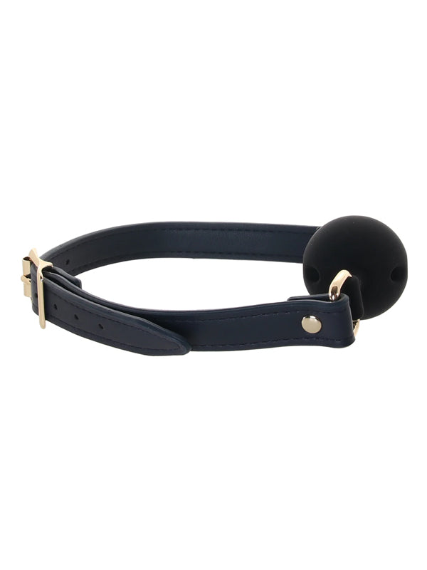 NS Novelties Bondage Couture Blue Silicone Ball Gag