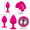 CalExotics Cheeky Gems 3-Piece Butt Plug Set Pink