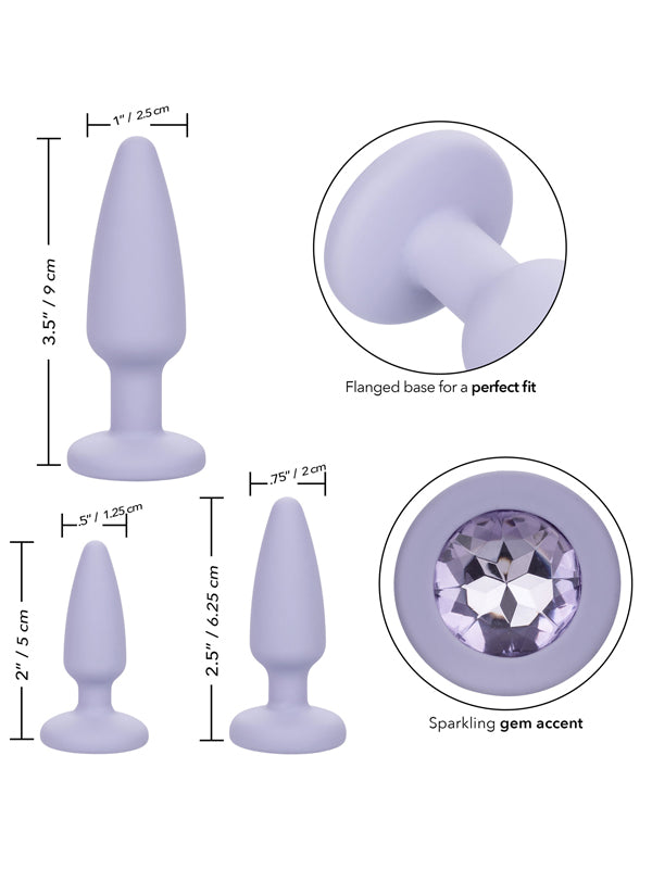 CRYSTAL BOOTY 3-PIECE BUTT PLUG SET