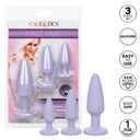 CalExotics Crystal Booty 3-Piece Butt Plug Set Purple