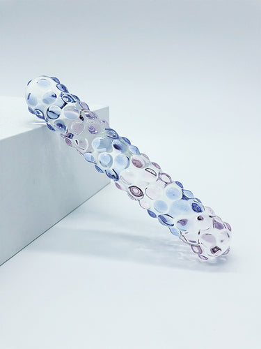 Gläs Purple Rose Nubby Glass Dildo 15.24 cm