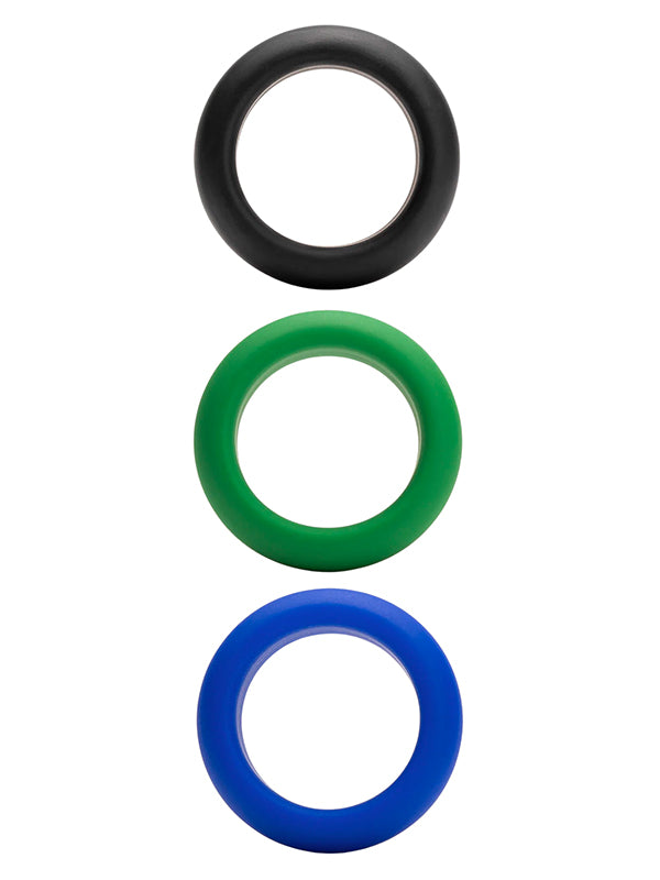 SILICONE COCK RING TRIO SET