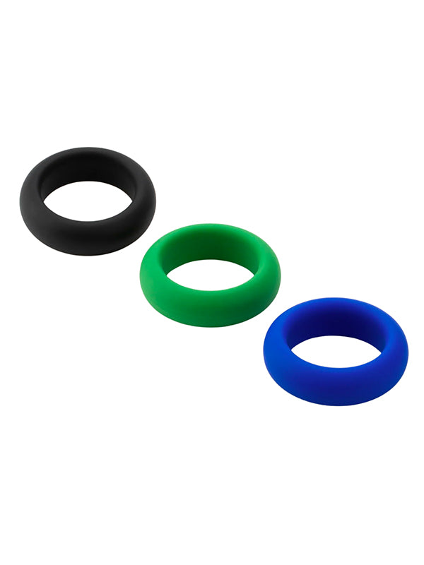 SILICONE COCK RING TRIO SET