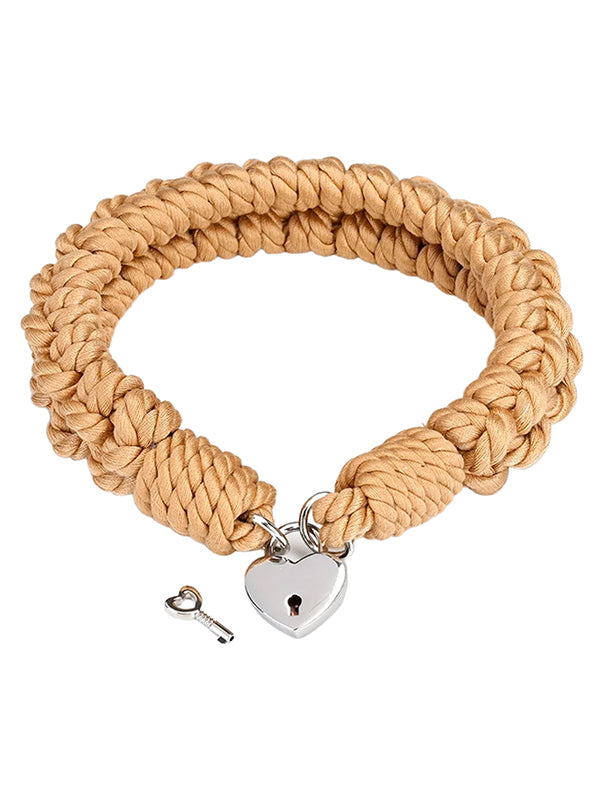 SHIBARI BONDAGE ROPE LOCKABLE COLLAR