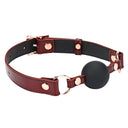 Liebe Seele Wine Red Leather Ball Gag
