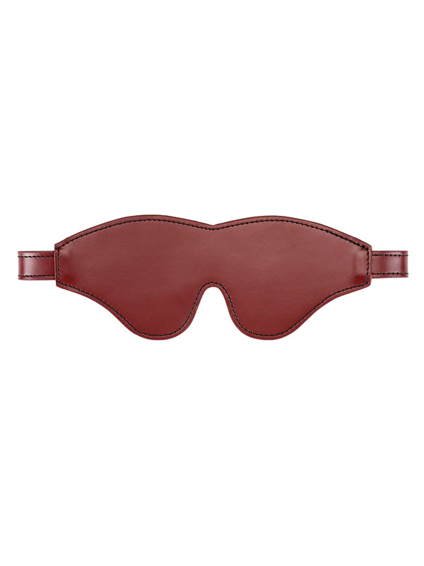 WINE RED LEATHER BLINDFOLD