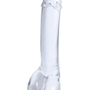 Gläs Realistic Curved Clear Glass G-Spot Dildo 17.8 cm