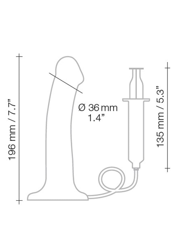 Strap On Me Cum Large Ejaculating Silicone Dildo 19.6 cm