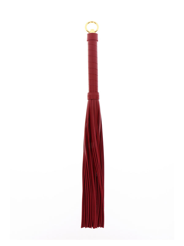 LARGE RED FAUX LEATHER WHIP