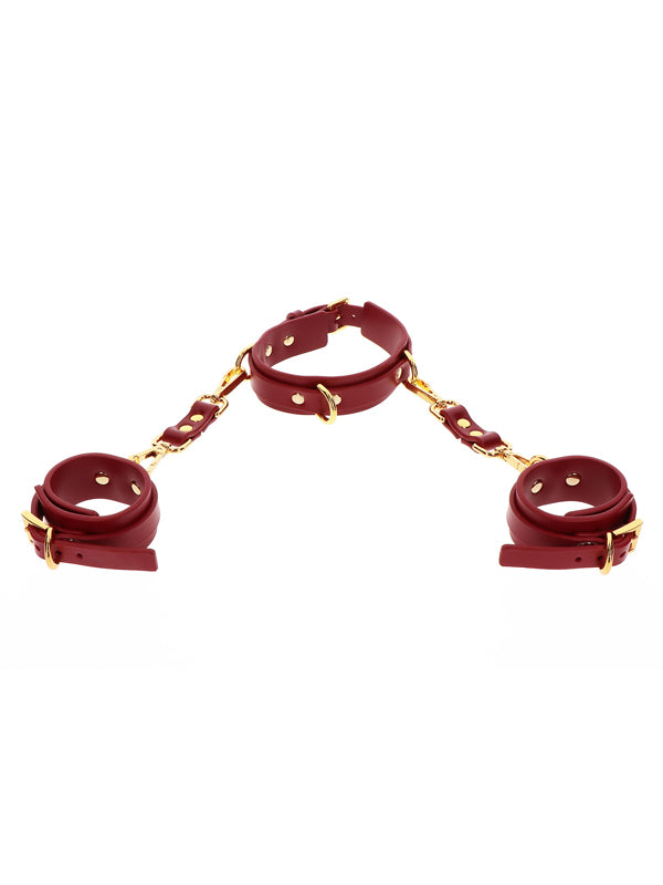 Taboom Faux Leather Collar & Wrist Cuffs