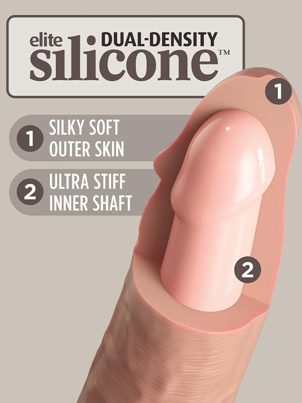 Pipedream King Cock Elite 11 Inch Dual Density Silicone Dildo Light 28 cm