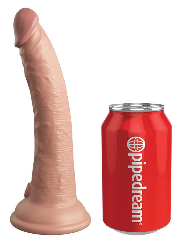 Pipedream King Cock Elite 7 Inch Dual Density Silicone Dildo Light 18 cm