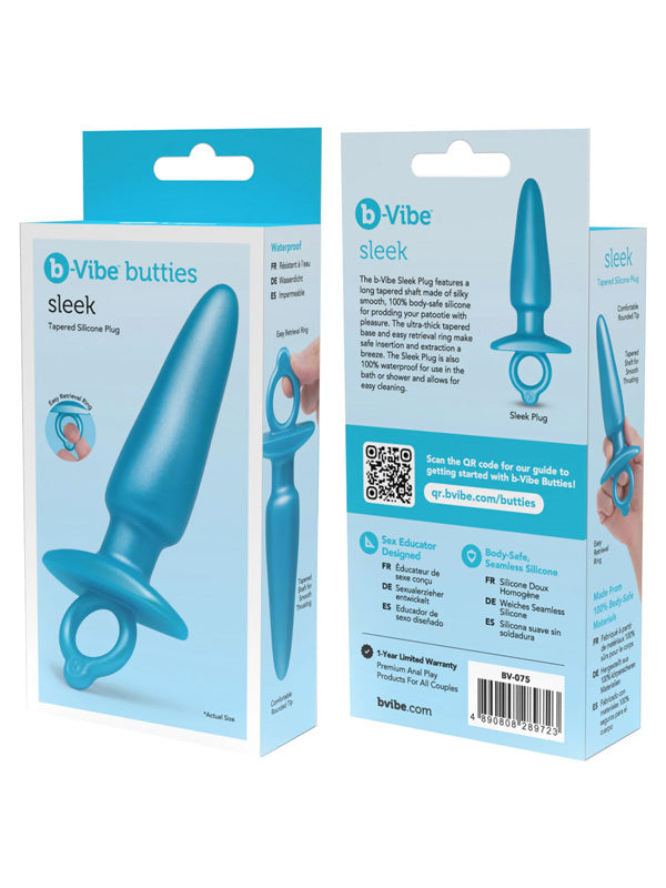 b-Vibe Butties Sleek Tapered Silicone Anal Plug