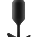 b-Vibe Snug Plug 3 Large Weighted Silicone Butt Plug Black