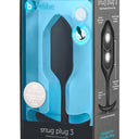 b-Vibe Snug Plug 3 Large Weighted Silicone Butt Plug Black
