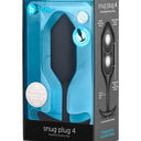 b-Vibe Snug Plug 4 Extra-Large Weighted Silicone Butt Plug Black