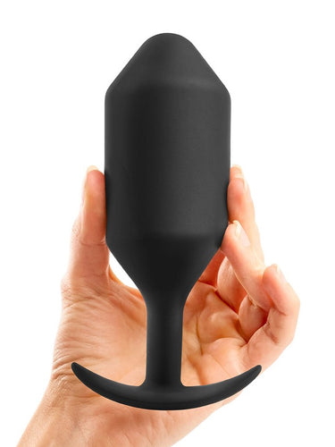 b-Vibe Snug Plug 6 XXXL Weighted Silicone Butt Plug Black